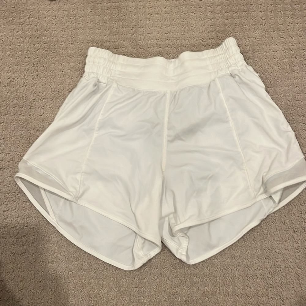 white lululemon hotty hots size 2